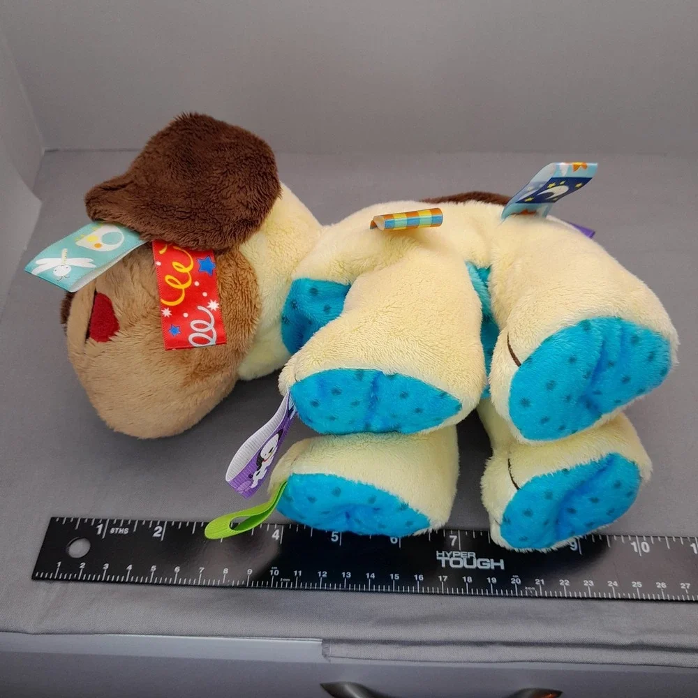 Taggies Yellow Puppy Dog Baby Lovey Security Blanket Rattle 10